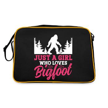 Just A Girl Who Loves Bigfoot Party Supplies - Retro Tasche - Schwarz/Gold - Hinten