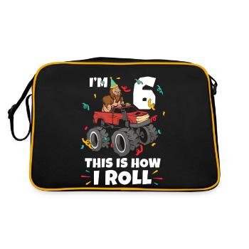 Bigfoot Party Supplies I'm 3 This Is How I Roll - Retro Tasche - Schwarz/Gold - Hinten