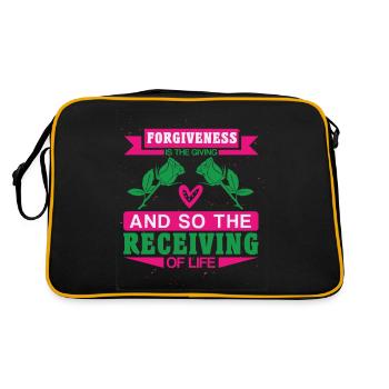 Forgiveness Is The Giving And So The Receiving - Retro Bag - black/gold - Back