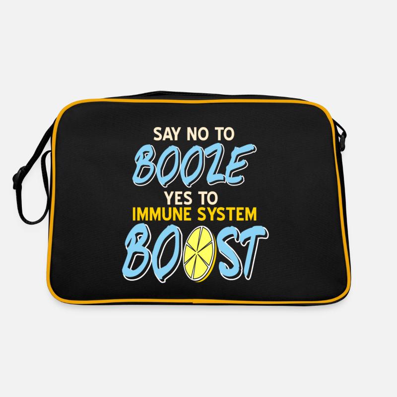 Say No To Booze Yes To Immune System Boost Immune Retro Tasche