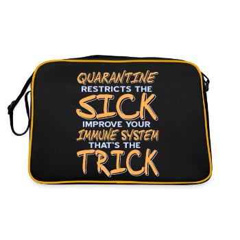 Improve Your Immune System That's The Trick Retro - Retro Bag - black/gold - Back