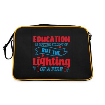 Education Is Not The Filling Of But The Lighting - Retro Bag - black/gold - Back