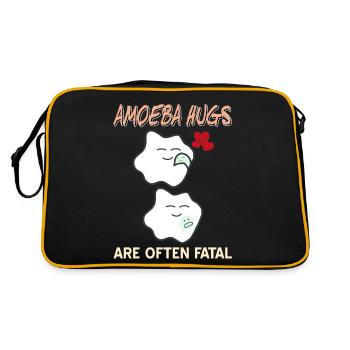 Amoeba Hugs Are Often Fatal Funny Immune System - Retro Bag - black/gold - Back