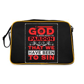 God Pardon That We To Sin T-Shirt - Retro Bag - black/gold - Back