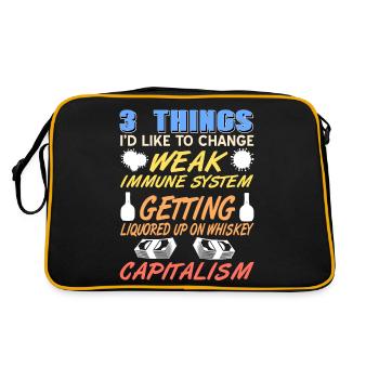 3 Things I'd Like To Change Weak Immune System - Retro Bag - black/gold - Back
