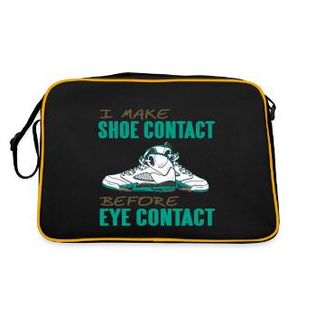 Make Shoe Contact Before Eye Contact Sneaker Head - Retro Bag - black/gold - Back