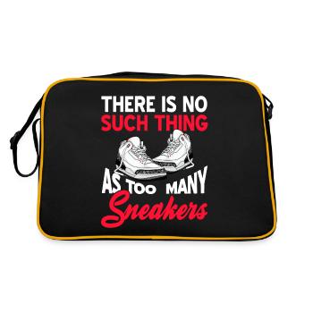 There Is No Such Thing As Too Many Sneakers Funny - Retro Bag - black/gold - Back