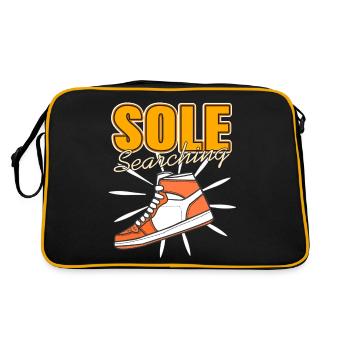 Sole Searching Retro Sneaker Head Designs - Retro Bag - black/gold - Back