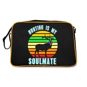 Hunting Is My Soulmate Retro Hunter Designs - Retro Bag - black/gold - Back