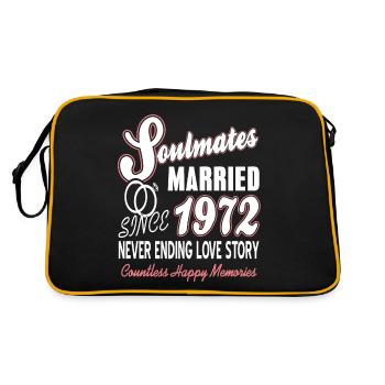 Soulmates Married Since 1972 Countless Memories - Retro Bag - black/gold - Back
