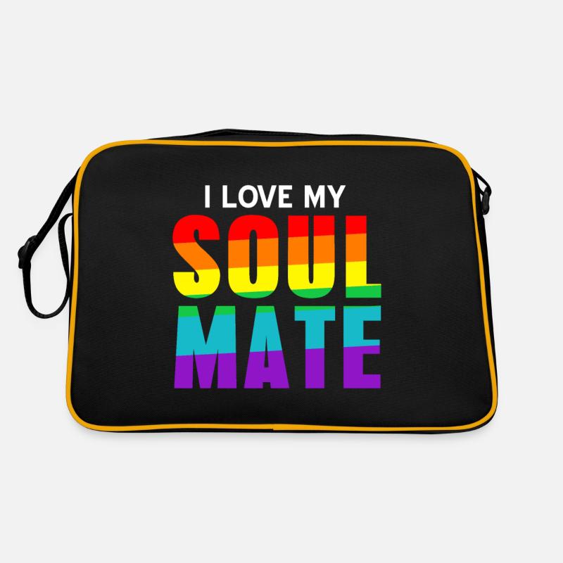 J’aime mon âme sœur Designs rétro cool Sac Retro