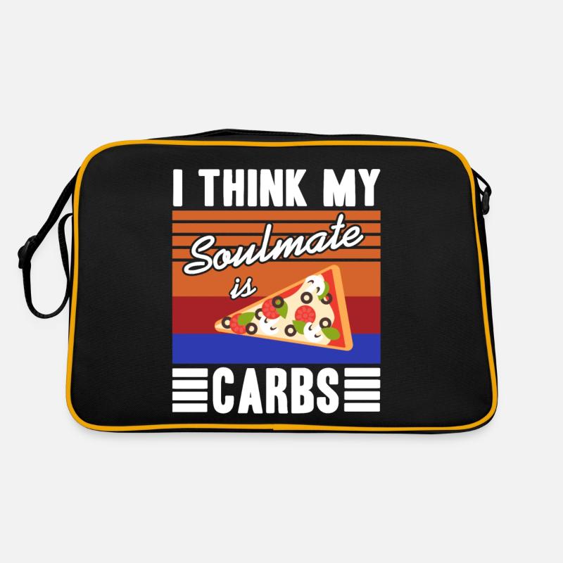 I Think My Soulmate Is Carbs Retro Pizza Lover Retro Tasche