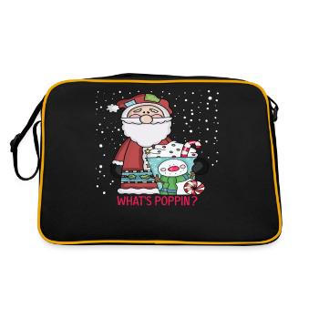 What's Poppin Santa - Retro Bag - black/gold - Back