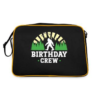 Bigfoot Party Supplies Sasquatch Birthday Crew - Retro Tasche - Schwarz/Gold - Hinten