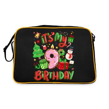 C’est mon Noël de bonhomme de neige de 9 ans - Sac Retro - noir/or - Dos