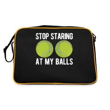 Drôles de joueurs de tennis-entraîneur-fan-gag regards - Sac Retro - noir/or - Dos
