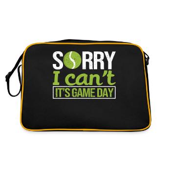 Drôle de joueur de tennis Coach Fan Désolé je peux - Sac Retro - noir/or - Dos