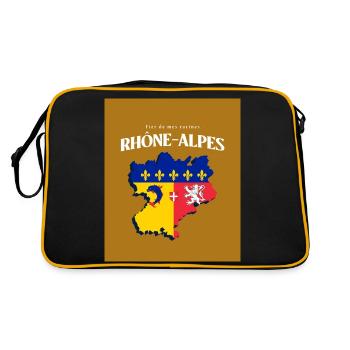 Fier de mes Racines Rhône-Alpes Or - Sac Retro - noir/or - Dos