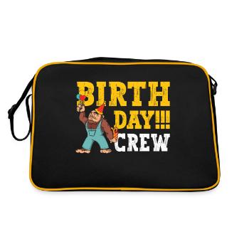 Bigfoot Party Supplies Sasquatch Birthday Crew - Retro Tasche - Schwarz/Gold - Hinten