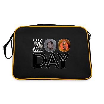 Zoo Day Animal Wildlife Africa Fans Voyage en famille - Sac Retro - noir/or - Dos