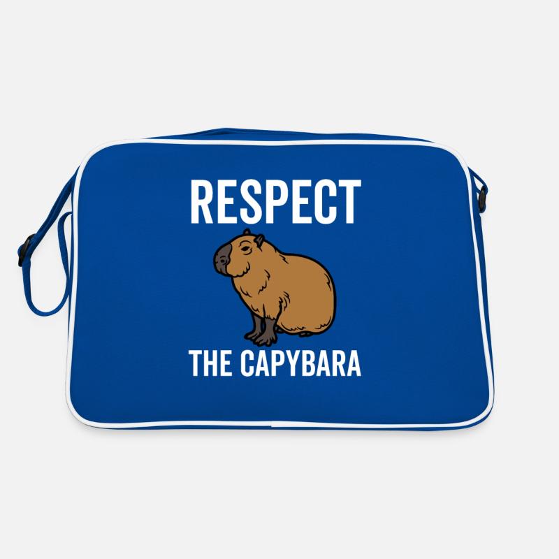 Respektiere das Capybara Retro Tasche