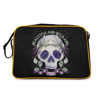 Crâne Couronne de laurier romantique - Sac Retro - noir/or - Dos