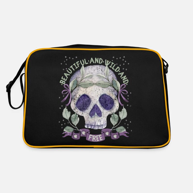 Skull Skull laurel wreath romantic Retro Bag