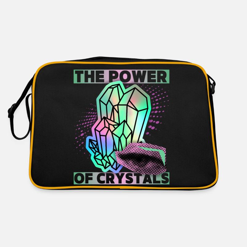 Crystals, Magic Crystals Saying Crystal-Power Retro Bag