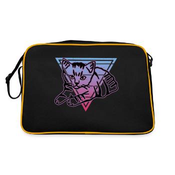 Chat rétro graphique chat pour les propriétaires de chats - Sac Retro - noir/or - Dos