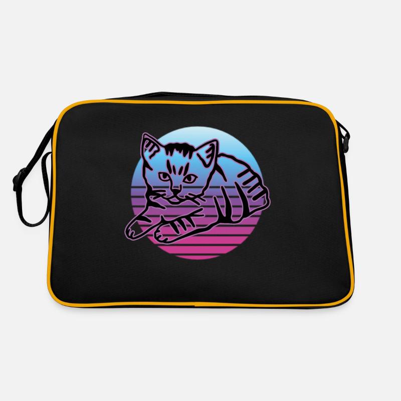 Chat graphique Retro Cat pour les propriétaires de chats Sac Retro