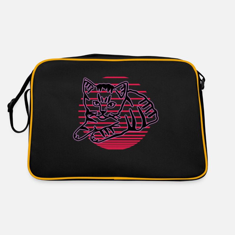 Chat graphique Retro Cat pour les propriétaires de chats Sac Retro