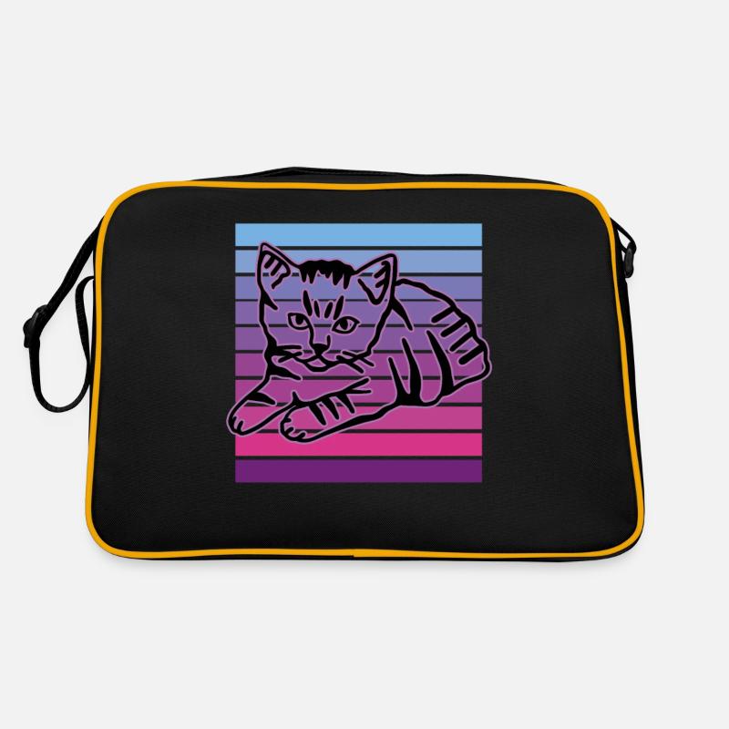 Chat rétro graphique chat pour les propriétaires de chats Sac Retro
