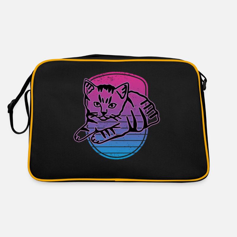 Chat graphique Retro Cat pour les propriétaires de chats Sac Retro