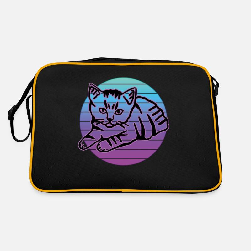 Chat rétro graphique chat pour les propriétaires de chats Sac Retro