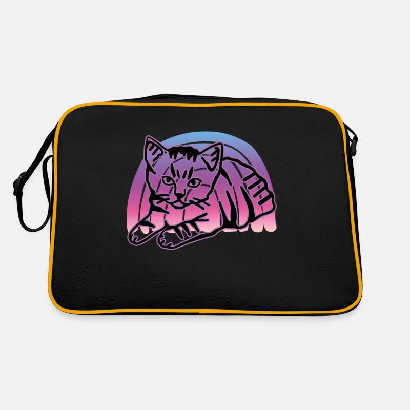 Chat graphique Retro Cat pour les propriétaires de chats Sac Retro