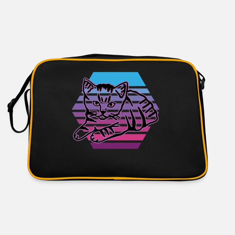 Chat graphique Retro Cat pour les propriétaires de chats Sac Retro