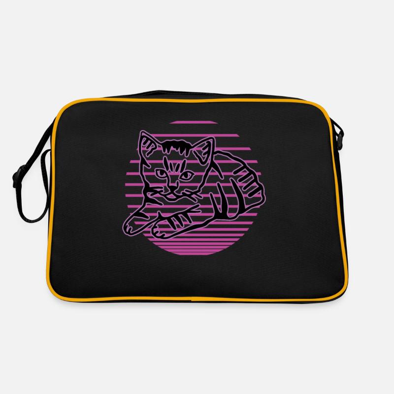 Chat graphique Retro Cat pour les propriétaires de chats Sac Retro
