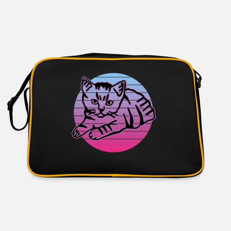 Chat graphique Retro Cat pour les propriétaires de chats Sac Retro