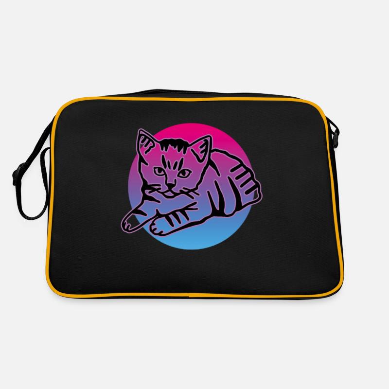 Chat graphique Retro Cat pour les propriétaires de chats Sac Retro