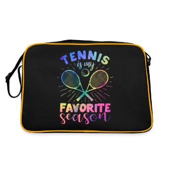 Funny Sports Fan Player Coach Le tennis est à moi - Sac Retro - noir/or - Dos