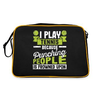 I play tennis because it's frowned upon, people - Retro Bag - black/gold - Back
