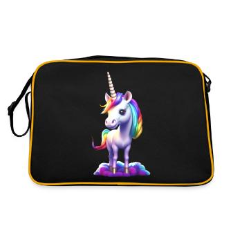 Une jolie petite licorne vous cherche - Sac Retro - noir/or - Dos