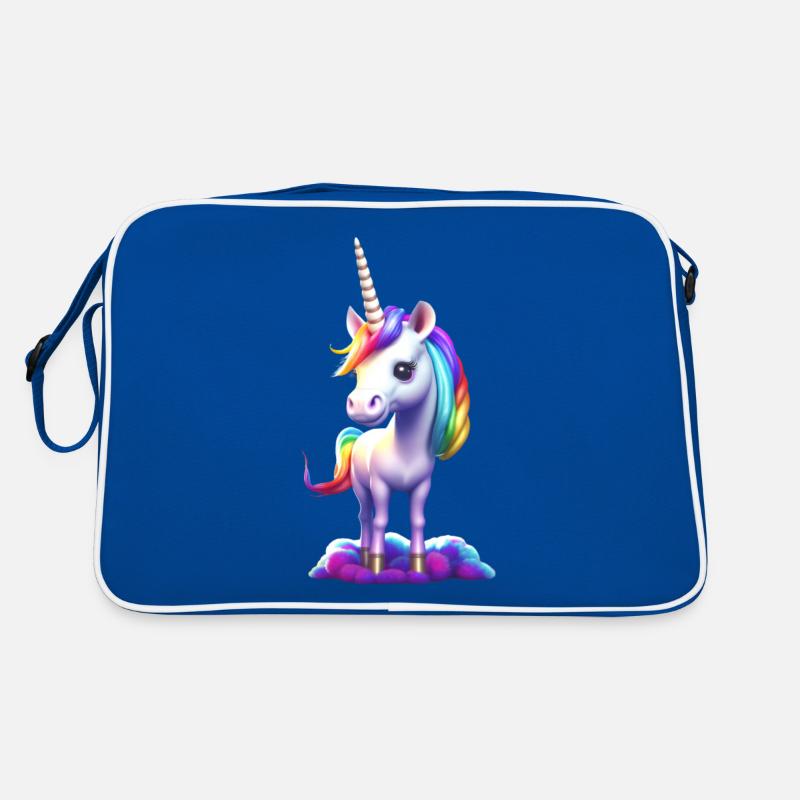 Süßes kleines Einhorn ist auf der Suche nach dir Retro Tasche