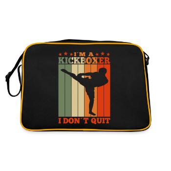 Kickboxing Im A Kickboxer I Dont Quit Retro - Retro Tasche - Schwarz/Gold - Hinten