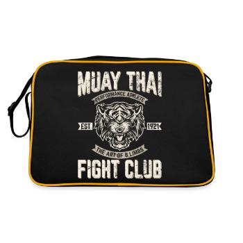 Muay Thai Boxe Kickboxing Muay Thai Fighter Trai - Sac Retro - noir/or - Dos