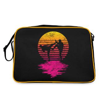 Muay Thai Vintage Retro Muay Thai Fighter Kickboxing - Sac Retro - noir/or - Dos