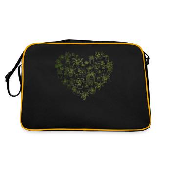 Succulent Cactus Cute Plants Funny Plant Lover Hou - Retro Bag - black/gold - Back
