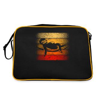 Retro Sloth Kids Sloth Cute Sloth Lover Funny Slot - Retro Bag - black/gold - Back
