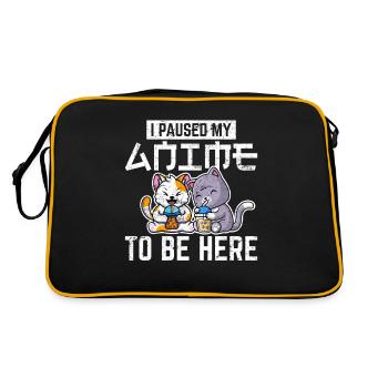 Cats Boba Tea Kawaii Cat Lover Bubble Milk Tea Dri - Retro Bag - black/gold - Back