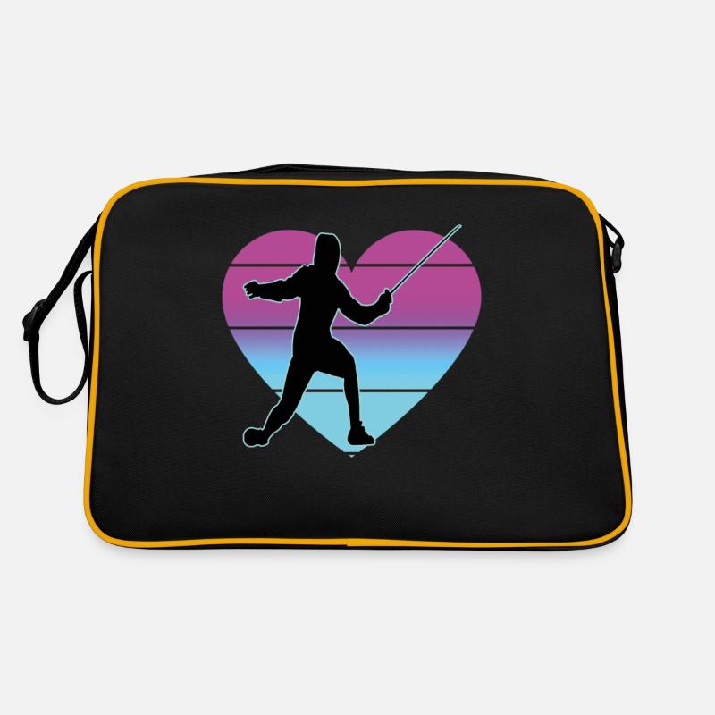 Fechten Fechtsport Fechtkampf Sportfechten Retro Tasche